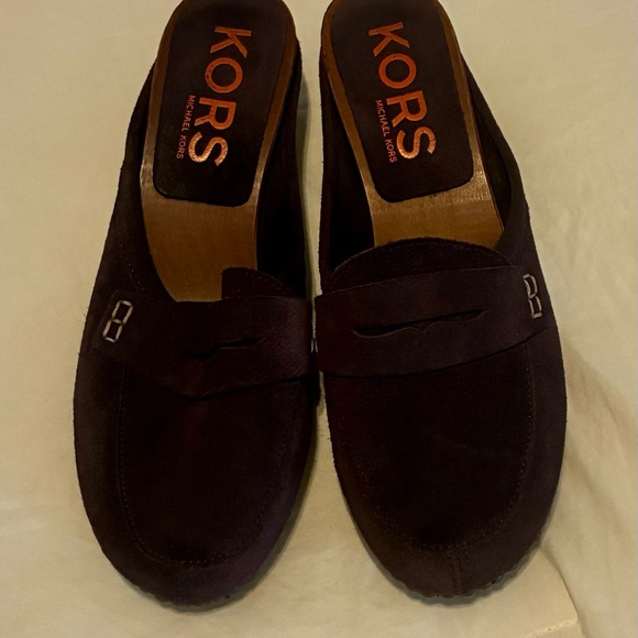 KORS Michael Kors Purple Suede Mules/Clogs - Picture 4 of 7